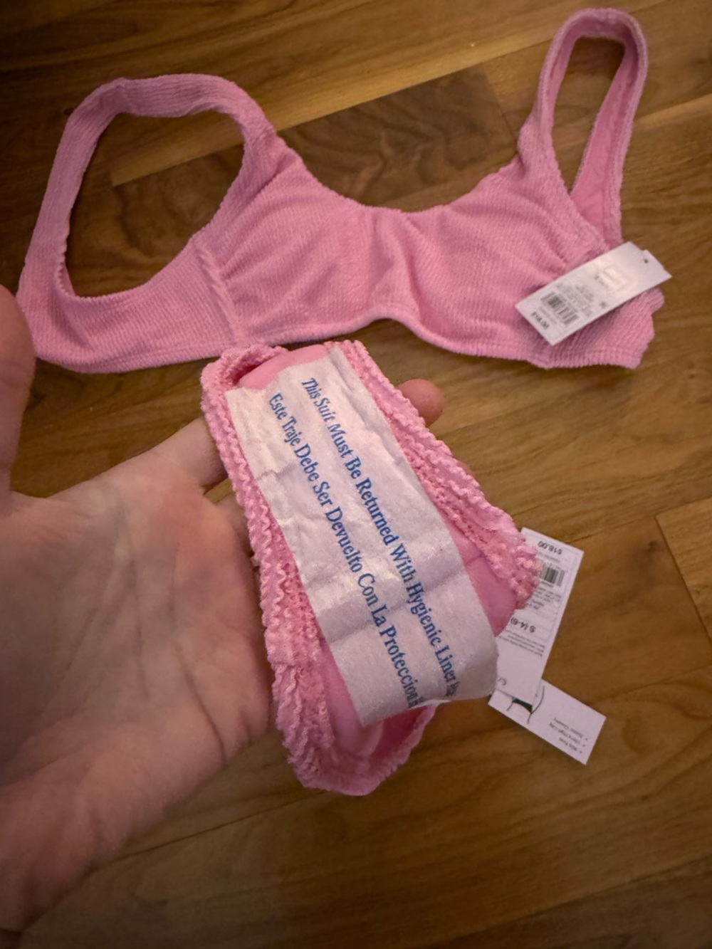 NWT Wild Fable Pink Textured Bikini Set - Picture 3 of 3